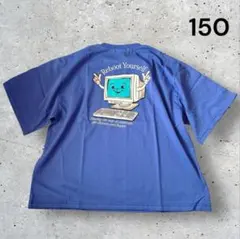 オリジナル バック プリント 半袖 Tシャツ　ブルー　150のサムネイル
