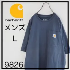 け*と様 carhartt メンズ Tシャツ L　チャコールグレー　ワンポイント