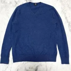 UNIQLO ユニクロ　カシミヤ100% ダークブルー系　セーター Mサイズ
