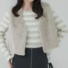 coca フェイクファーベスト