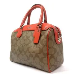 【極美品】COACH コーチ シグネチャー 2WAY ミニボストン PVC
