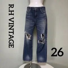 ロンハーマン ヴィンテージ R.H VINTAGE ダメージデニムパンツ 26のサムネイル