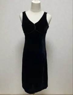 コムサイズム COMME CA ISM ワンピース ベルベット M 黒