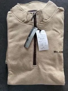 Mr. JUNKO ハーフジップ スウェット ベージュ 4L