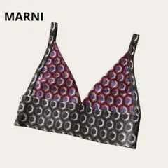 美品 MARNI マルニ クロップド メタリックジャカード トップ 40のサムネイル