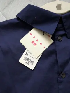 XLマルニユニクロネイビー ノースリーブ シャツ 2way