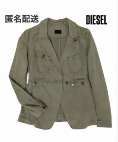 ディーゼル DIESEL レディース　テーラードジャケット 上着　カーキ　古着のサムネイル