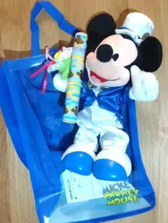 【電報】ミッキーマウス ぬいぐるみ　トートバッグ付き