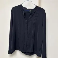 GLACIER 長袖ブラウス ブラック Lサイズ