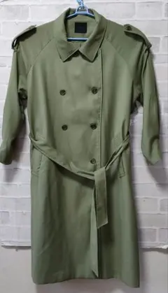 レディース KBF BIGカラートレンチコート オリーブグリーン M∼L