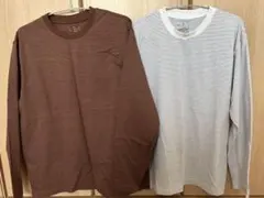 無印良品 クルーネック長袖Ｔシャツ 2枚セット
