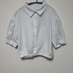 pom ponette junior ストライプ柄ブラウス L