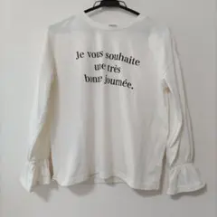 devirock フリル袖 Tシャツ ホワイトのサムネイル