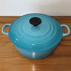 ル・クルーゼ LE CREUSET ブルー 両手鍋 27CM 青 菜箸 - メルカリ
