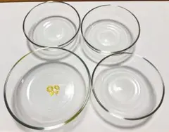 ガラスボウル 4客セット 花柄 和食器
