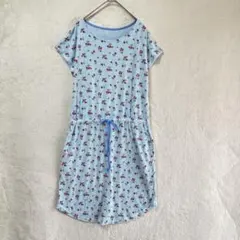 UNIQLO/ワンピース/L/部屋着 花柄 パイル地 プルオーバー