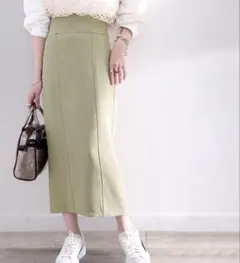 ロングスカート ライトカーキ Mのサムネイル