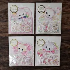 フレークシール 飴ノ森ふみか 4種類セット ねこ 猫