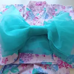 メゾピアノ 浴衣 120 セパレート 2wayワンピース 兵児帯2枚 美品