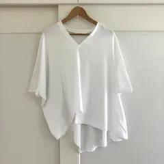 ENFOLD ライトディオラマ天竺 アシンメTEE ホワイト 38 美品のサムネイル
