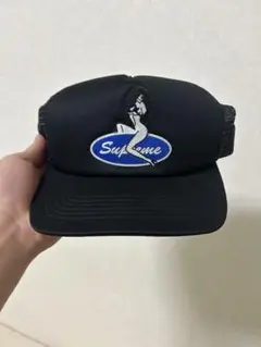 Supreme 黒 メッシュキャップ