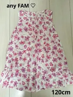 any FAM♡ 花柄ノースリーブワンピース 120