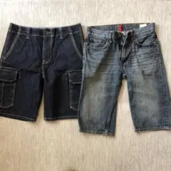 メンズ　ジーンズ ハーフパンツ GAP UNIQLO2本まとめ売り S
