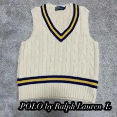 美品 ポロラルフローレン Polo コットン クリケット ベスト チルデンニット 美品 ポロラルフローレン Polo コットン クリケット ベスト