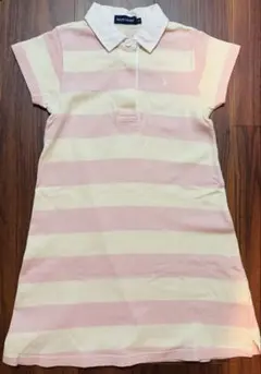 [ラルフローレン ]半袖ワンピース 110 ㎝　白ピンクボーダー