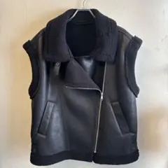 ムートンジャケット ブラック