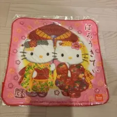 ご当地キティ ハンカチ プチタオル レア レトロ Hello Kitty 花魁