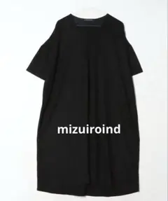 mizuiroind ミズイロインド半袖ニットワンピース