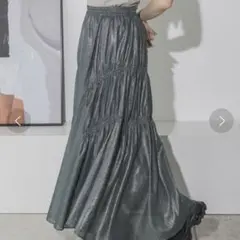 JEANASIS ドロストメタリックスカート