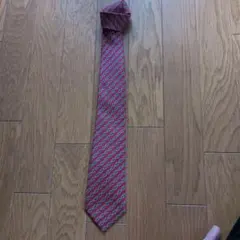 HERMES エルメス ネクタイ チェーン柄 レッド