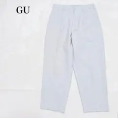 GU ドライワイドイージーアンクルパンツ テーパード タック センタープレス
