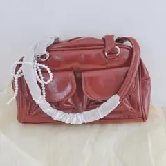 ショルダーバッグ　レッド