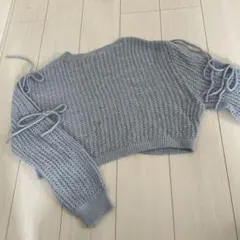 INGNI リボン付き透かし編み込みニットセーター