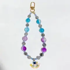 カラフルビーズの携帯ストラップ