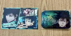 呪術廻戦 伏黒恵 缶バッジ シール 2点セット