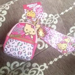 ハローキティ スカーフ付 チャームリュック ポーチ