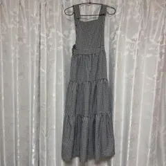 NICE CLAUP チェック柄キャミワンピース