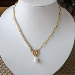 パールネックレス　淡水真珠　デイリー　アレルギー対応　冠婚葬祭　新品　デイリー