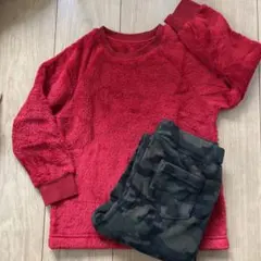 ユニクロ　フリースパジャマセット 120cm