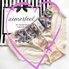 エメフィール✨ショーツ パンティ レースショーツ 花柄刺繍 完売品 L