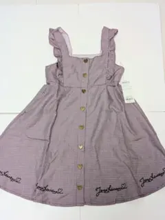 【タグ付未使用】any FAM ノースリーブワンピース 140パープル系チェック