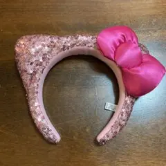 ピンク スパンコール リボン キティカチューシャ