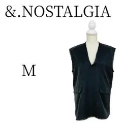 ★美品 &.NOSTALGIA グレー ノースリーブ ベスト・ジレ・ビスチェ M
