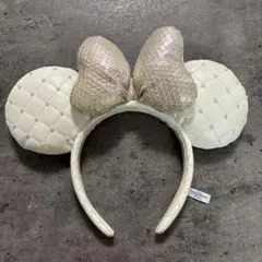 東京ディズニーランド ミニー キルティング カチューシャ 白