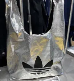 adidas エコバッグ リユーザブルバッグ シルバー