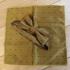 蝶ネクタイ&ポケットチーフ★GOLD